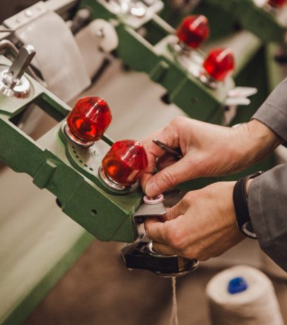 Transfert de fil sur la bobineuse